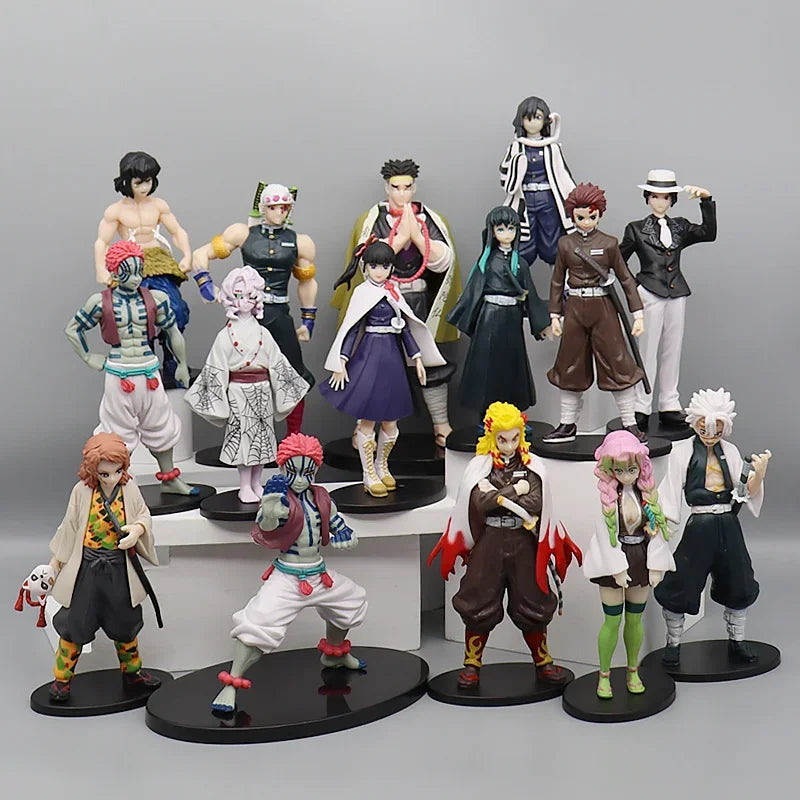 Anime Figure Demon Slayer Figures Kimetsu No Yaiba Doll Tanjiro Nezuko Zenitsu Figurine Inosuke Warrior Action Figure Model Toy