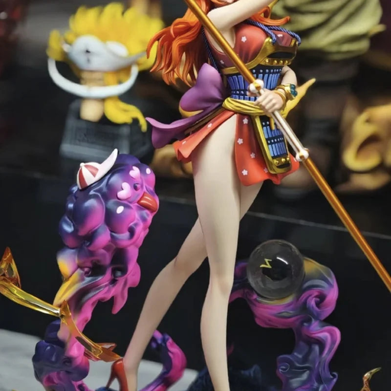 30cm Lx Ghost Island Warrior Nami One Piece Gk Garage Kit Anime Trendy Play Desktop Model Statue Ornament Toys Birthday Gifts