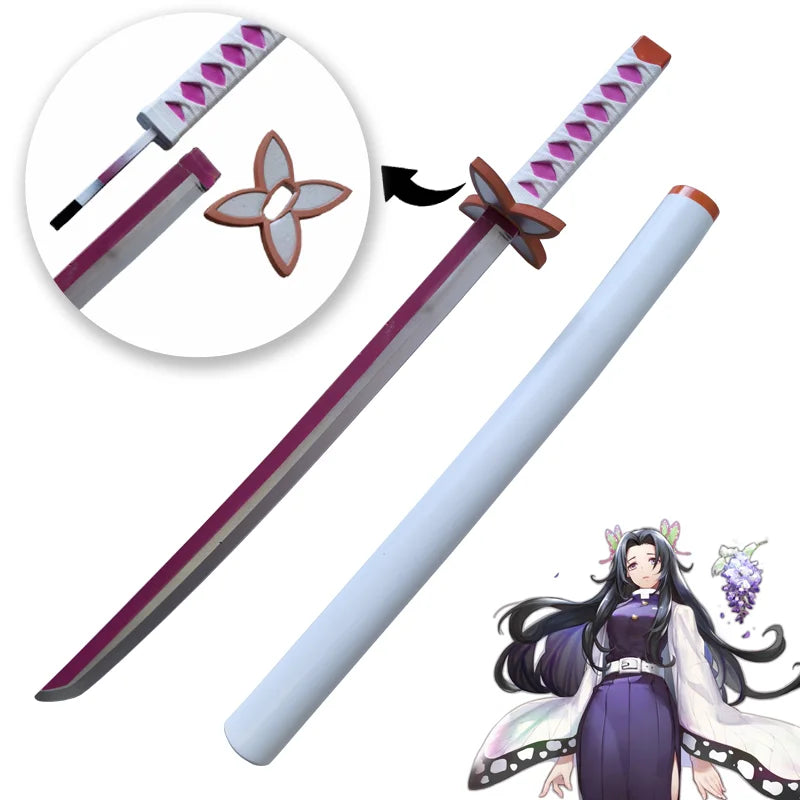 Kochou Shinobu Katana Anime Assembled Sword Cosplay Props Orange Rengoku Kyoujurou Kyoujurou Tanjirou Swords 72cm