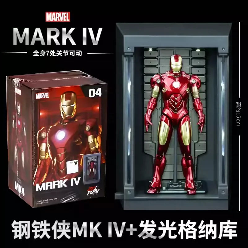 Zd Toys Marvel Iron Man Mark Mk1 Mk7 Series Action Figure Movable Collectible Model Desktop Decoration Gift Toys