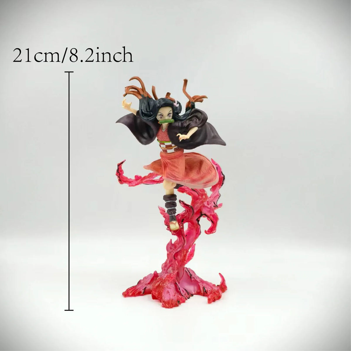 21cm 8.2 inch Anime Kamado Nezuko Action Figures Pvc Statue Desktop Ornamen Collection Statue Model Decoration Room Desk Toys Ch