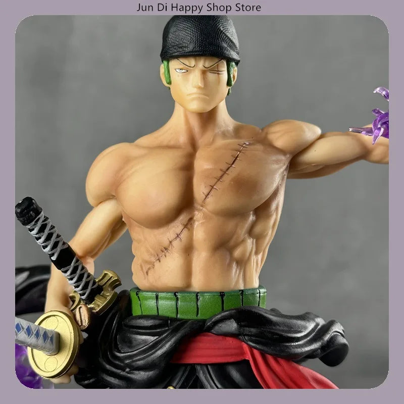 33cm One Piece Roronoa Zoro Enma Sword Wielding Standing Pose Anime Figure Statue Desktop Decoration Gift