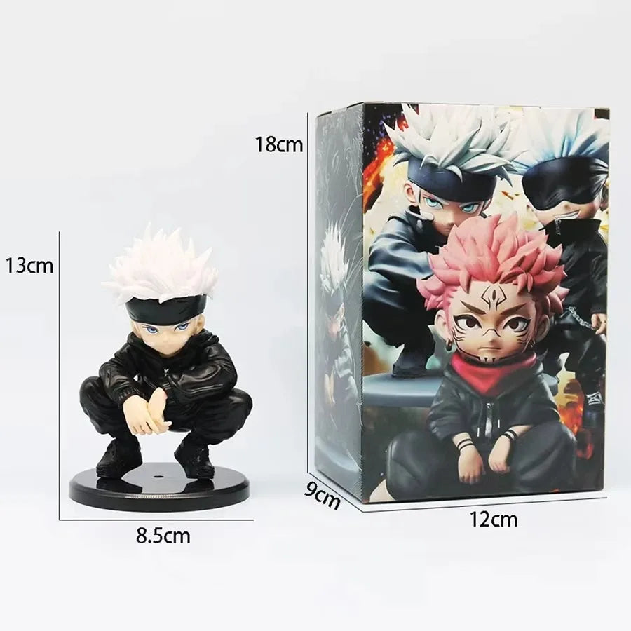 HOT | Jujutsu Kaisen Standing & Squatting Figures | Satoru Gojo / Yuji Itadori | Anime Merch & Otaku Collectibles | Cute Desktop