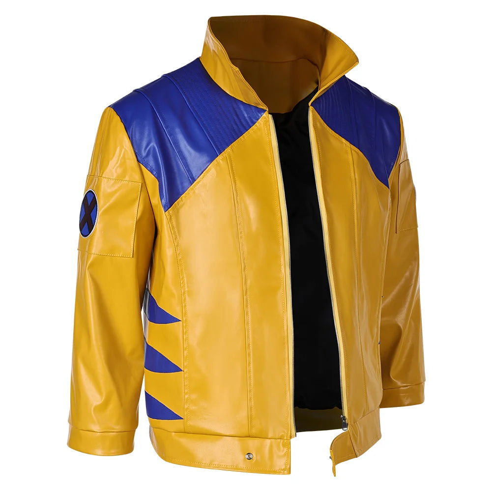 Fantasia Wolf Logan Cosplay Yellow Casual Jacket Game Rival Superhero Disfraz Costume Adult Men Halloween Carnival Party Clothes