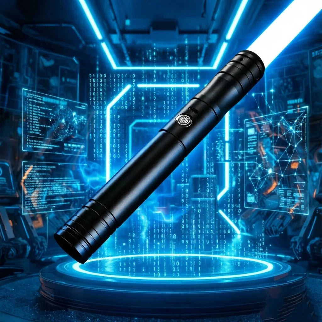 JS Metal Hilt Lightsaber, Splicable Somatosensory Duel Glowing Toy, Full Length 90cm, Holiday Gift