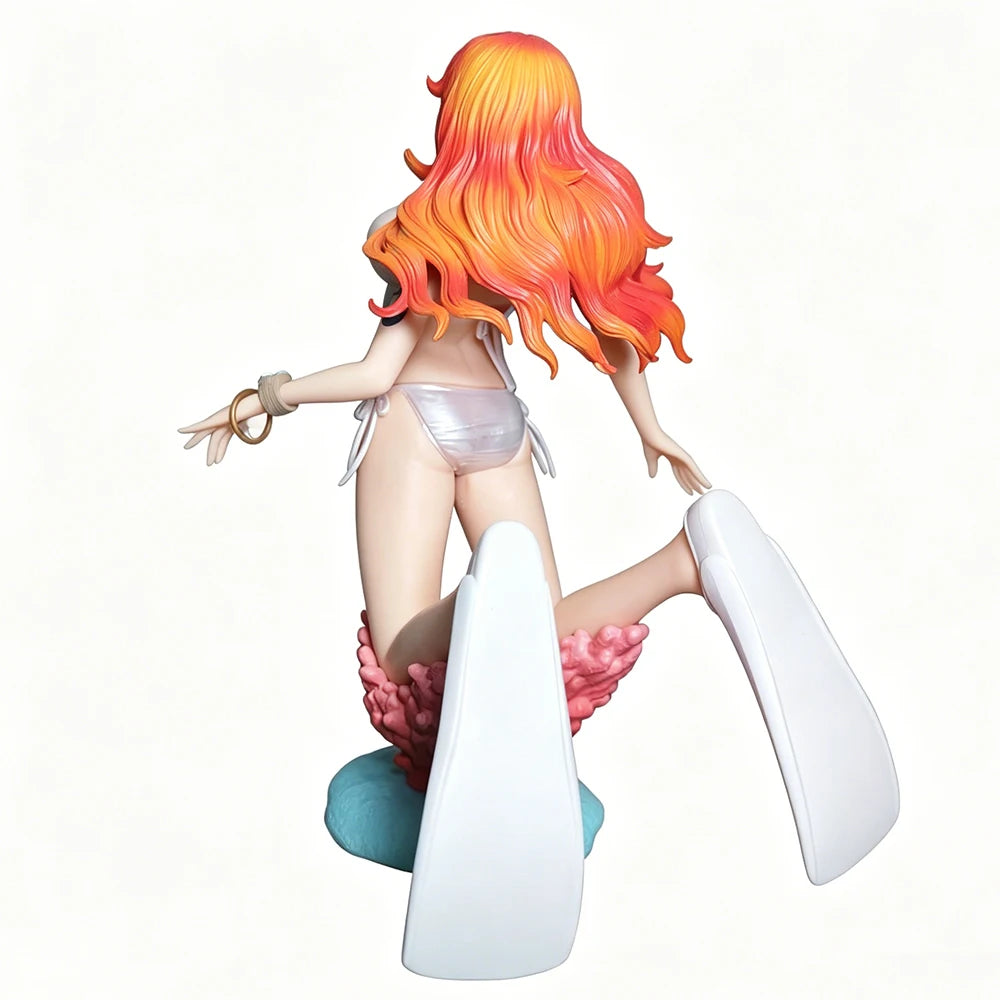15CM Nami Figure One Piece Anime Action Figures Creator Swimsuit Kneeling Position Toy Gift Collection Decoration Ornaments PVC