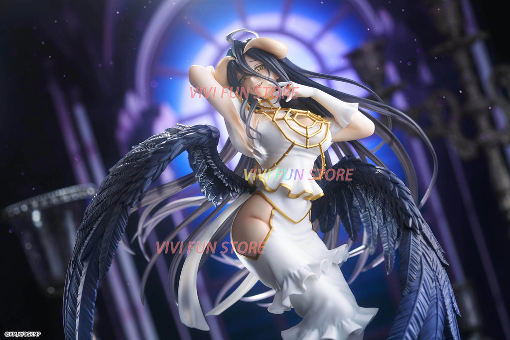 In Stock  T-most OVERLORD Albedo Pure White Devil ver.  Model Toys 29cm Beautiful girl Model Static ornaments