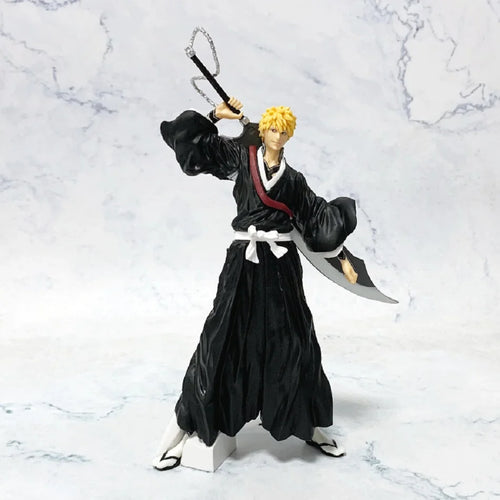 21cm Bleach Anime Figure Kurosaki Ichigo/Aizen Sousuke Battle Style Action Model Pvc Statue Desktop Ornament Collection Toy Gift