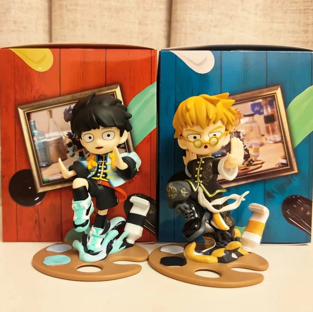 Anime Mob Psycho 100 Figures Gk Reigen Arataka Q Edition Kawaii Standing Palm Series Model Doll Desktop Ornament Collectible Toy