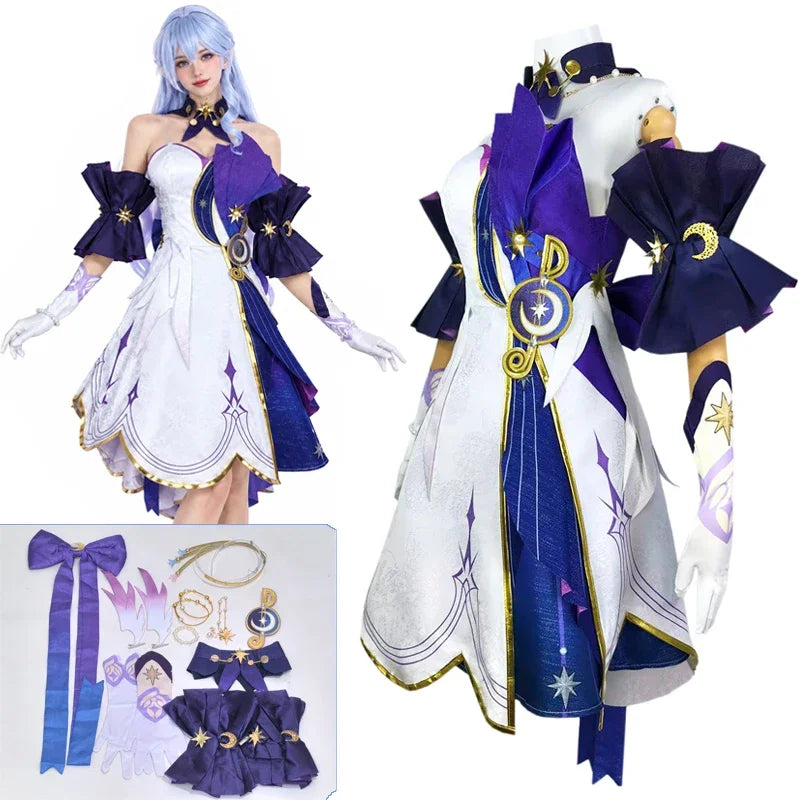 Cosplay Costume Robin Honkai Star Rail Anime Dress Women Halloween Party Role Play 3D Print Full Set