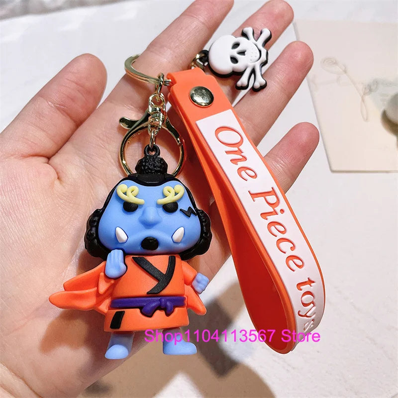 One Piece Luffy Keychain Monkey D. Luffy Roronoa Zoro Cartoon Character Ornament Key Bag Pendant Clothing Accessories
