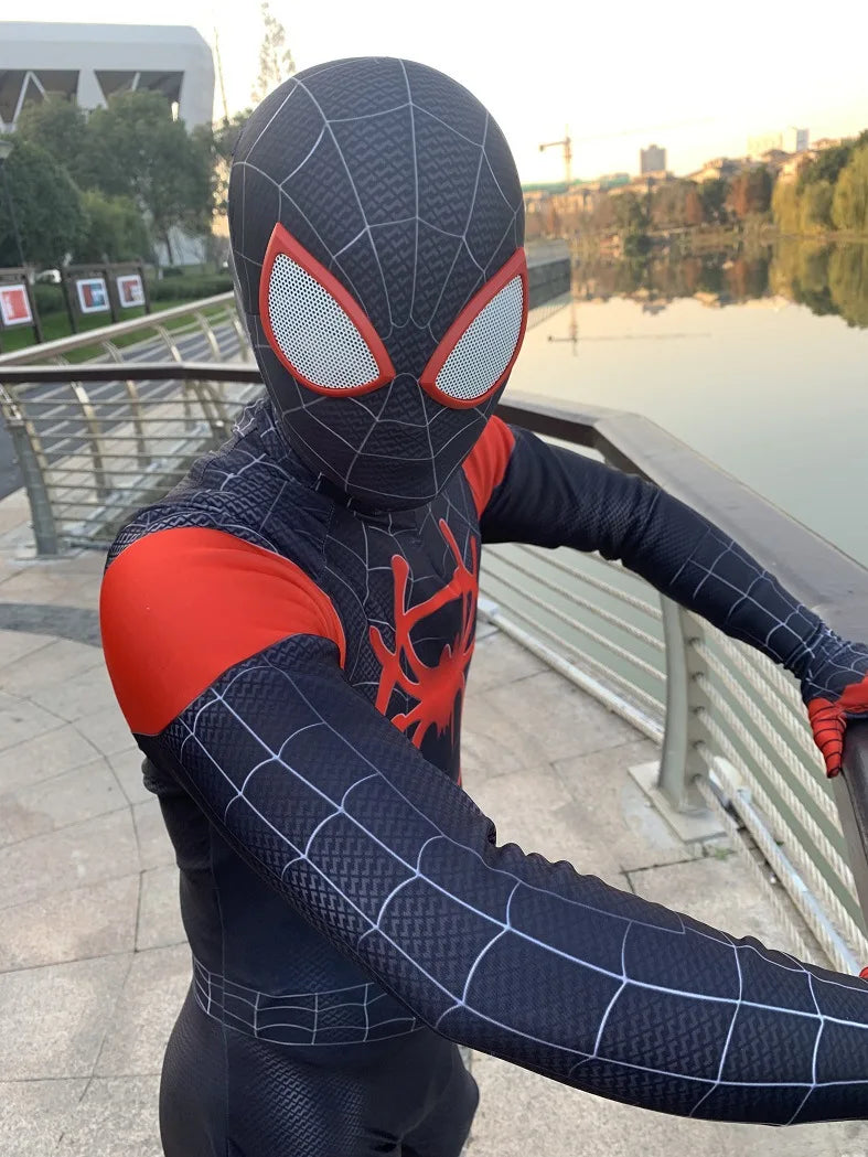 Halloween Role‑Play Bodysuit Hero Inspired Full Jumpsuit Stretchy Cosplay Outfit For Party Performance