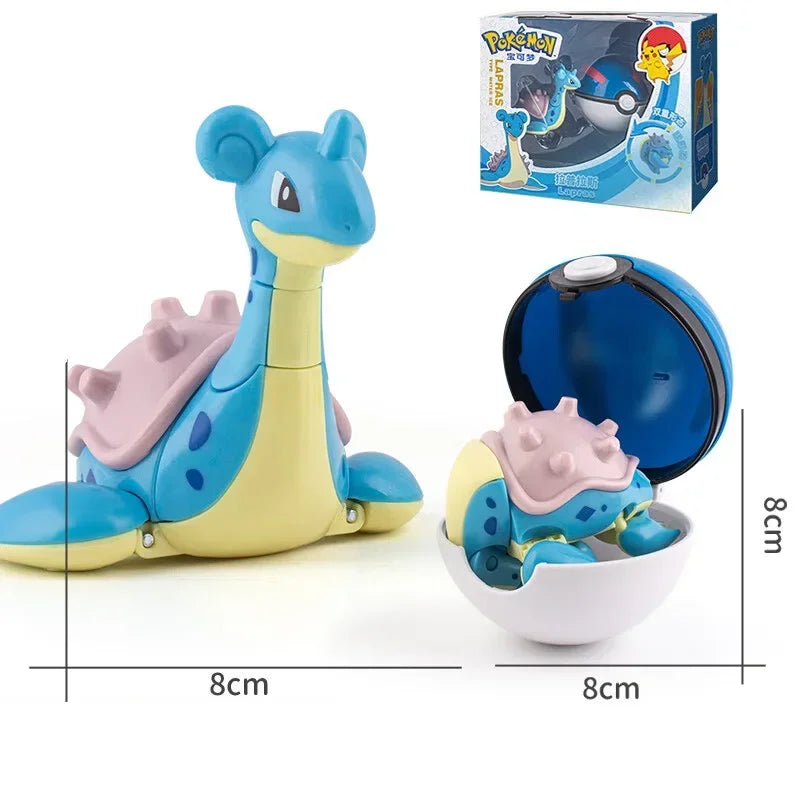 Pokemon Pokeball Figure Pikachu Dragonite Lapras Psyduck Mewtwo Gyarados Solgaleo Lunala Eevee Poke Ball Toy Kids Birthday Gift