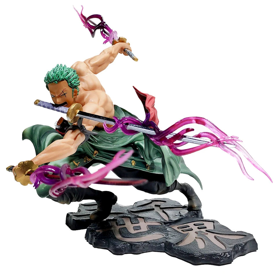 Hot One Piece 21cm Anime Figure Roronoa Zoro Three-blade Sa-maximum Manga Anime Statue Action Figure Collection Model Kid Toy