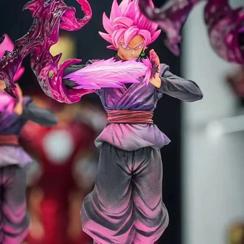 JT Statue 38cm/14.96inch Dragon Ball Z Zamasu Figure Black Goku Super Saiyan Action Figure Collection Model Toys Luminous Moon