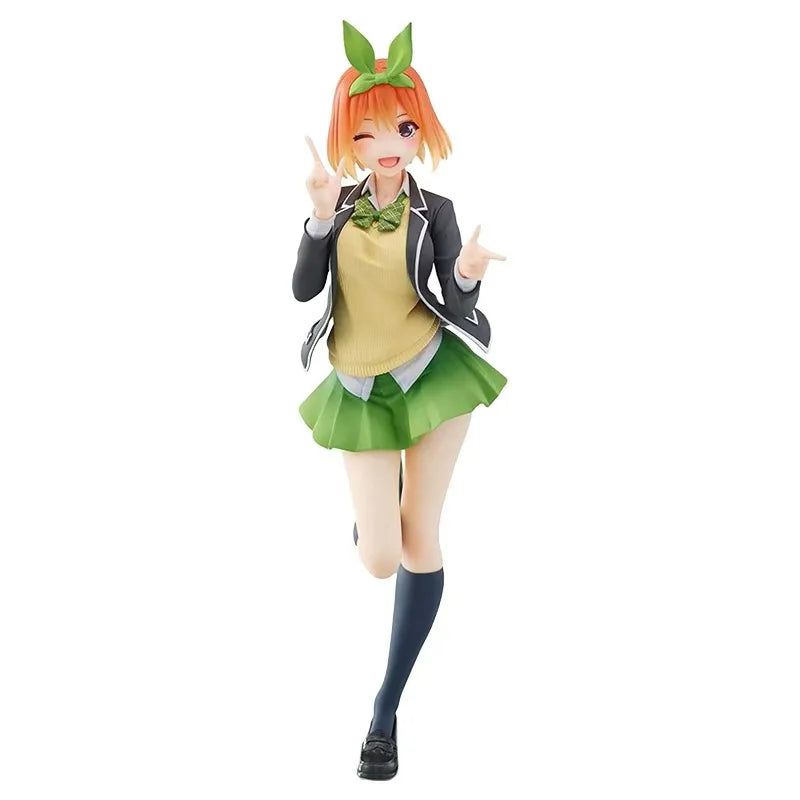 Anime The Quintessential Quintuplets Figure Miku Nakano Figuras Ichika Nino Yotsuba Itsuki School Uniform PVC Toys for Gift