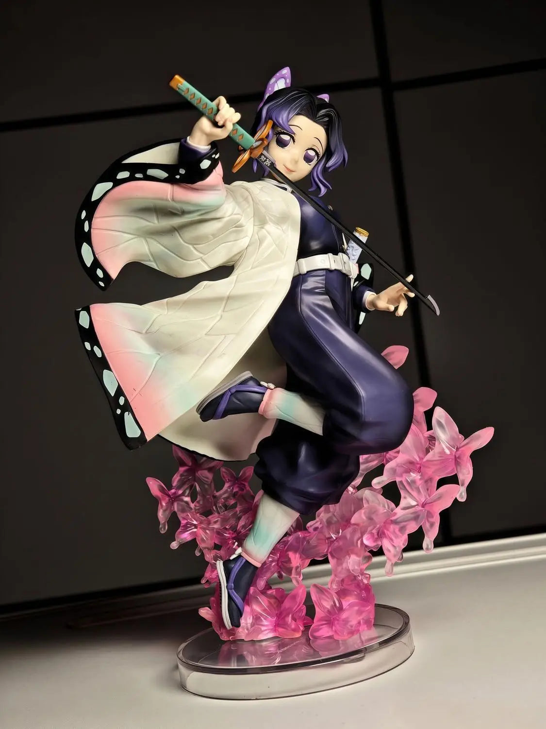 New 18cm Demon Slayer Shinobu Kochou Collectible Anime Figure Pvc Statue Desktop Decoration For Adult Collectors Fans