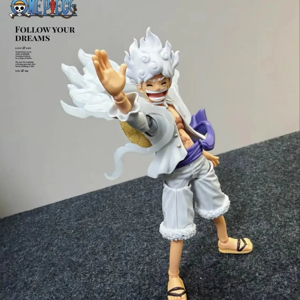 Bandai SHF One Piece Nika Action Figure - Luffy Collectible Model Toy for Boys Birthday Gift Ornament