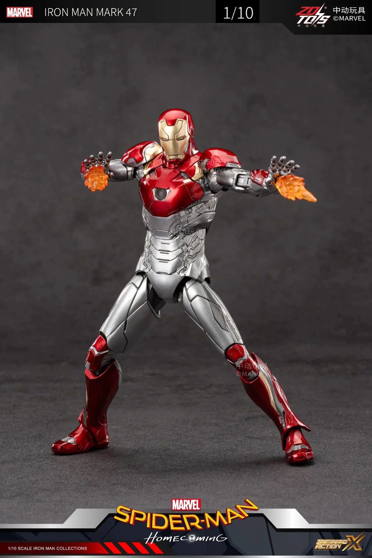 ZD Iron Man Figure Legends Iron Man Mk41 Mk47 Tank MK24 Iron Patriot 2.0 MK35 Red Snapper 1/10 Scale Iron Man Collections Gift