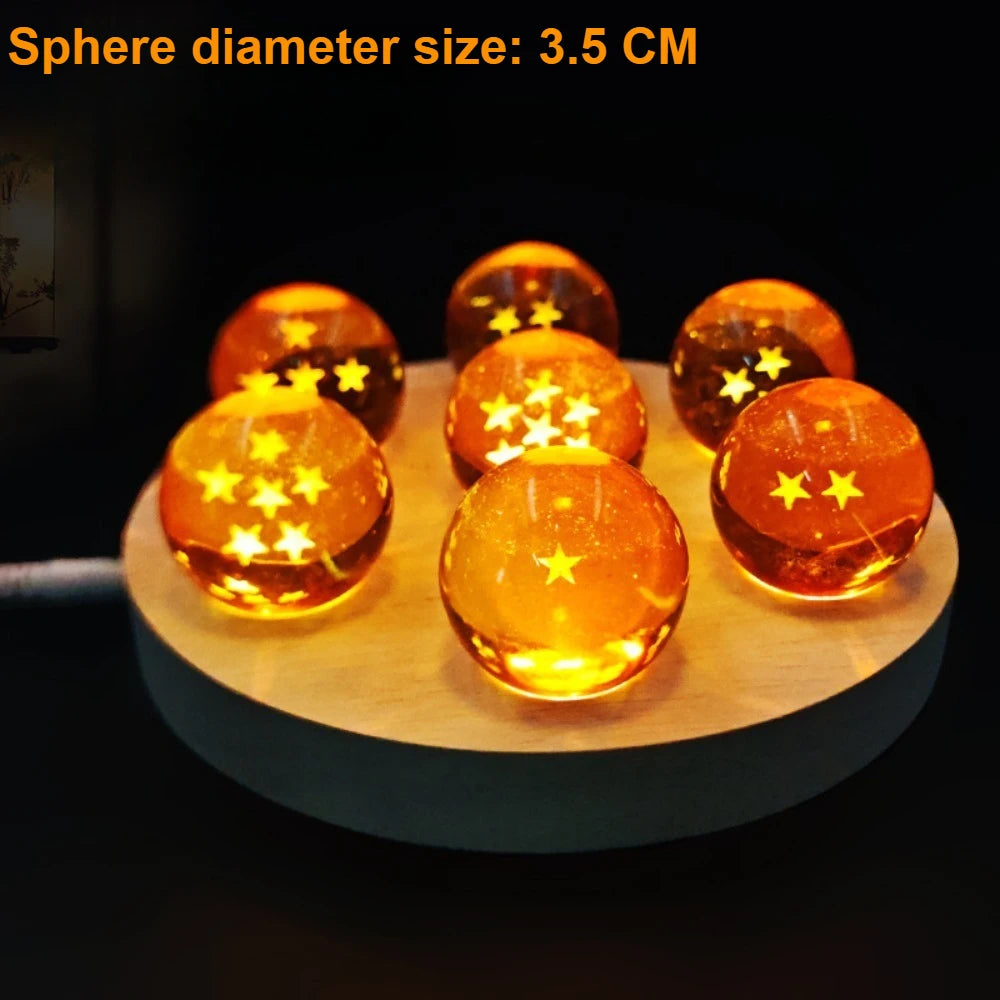 Dragon Ball crystal ball lamp Dragon wishing ball Led nightlight mini anime character crystal ball desktop ornaments gift toys
