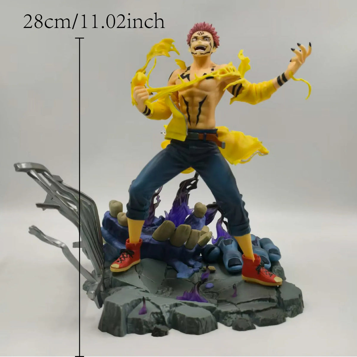 28cm 11.02 inch Anime Ryomen Sukuna Action Figures Pvc Statue Desktop Ornamen Collection Statue Model Decoration Room Desk Toys