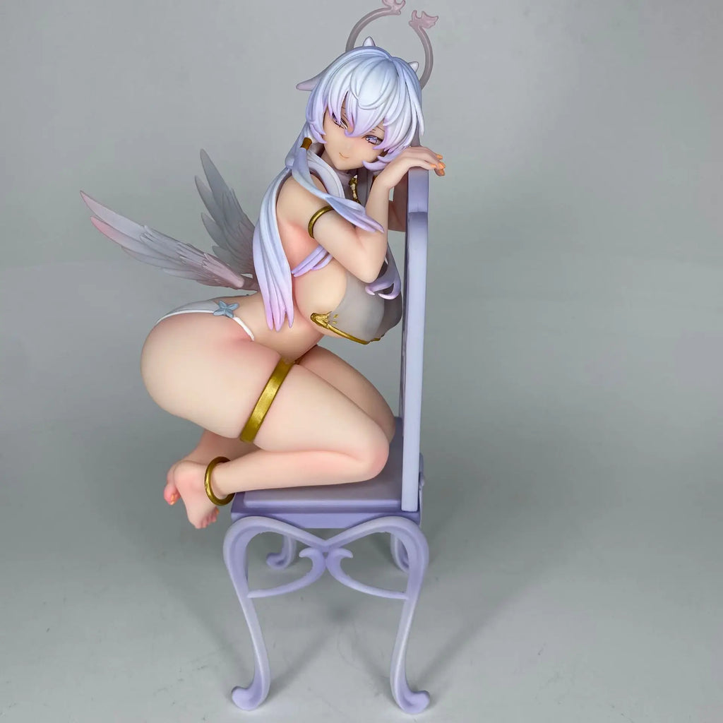 27cm Pure White Angel Chan Anime Figure Desktop Ornament Collectible Gift for Fans