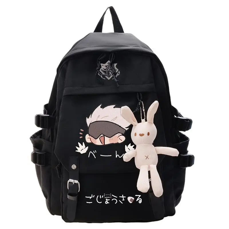 Satoru Jujutsu Kaisen Anime Cosplay Backpack Students School Bag Cartoon Bookbag Laptop Travel Rucksack Outdoor Kids Gifts