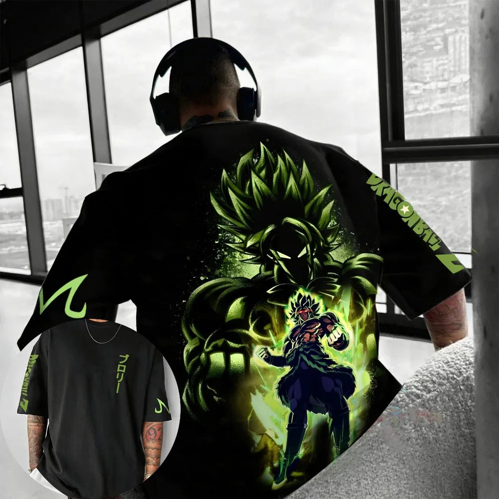 Oversized Cosplay Costumes Dragon Ball Android 18 2026 Summer New Product Harajuku Anime Printed Y2K Hip Hop Unisex T-shirt