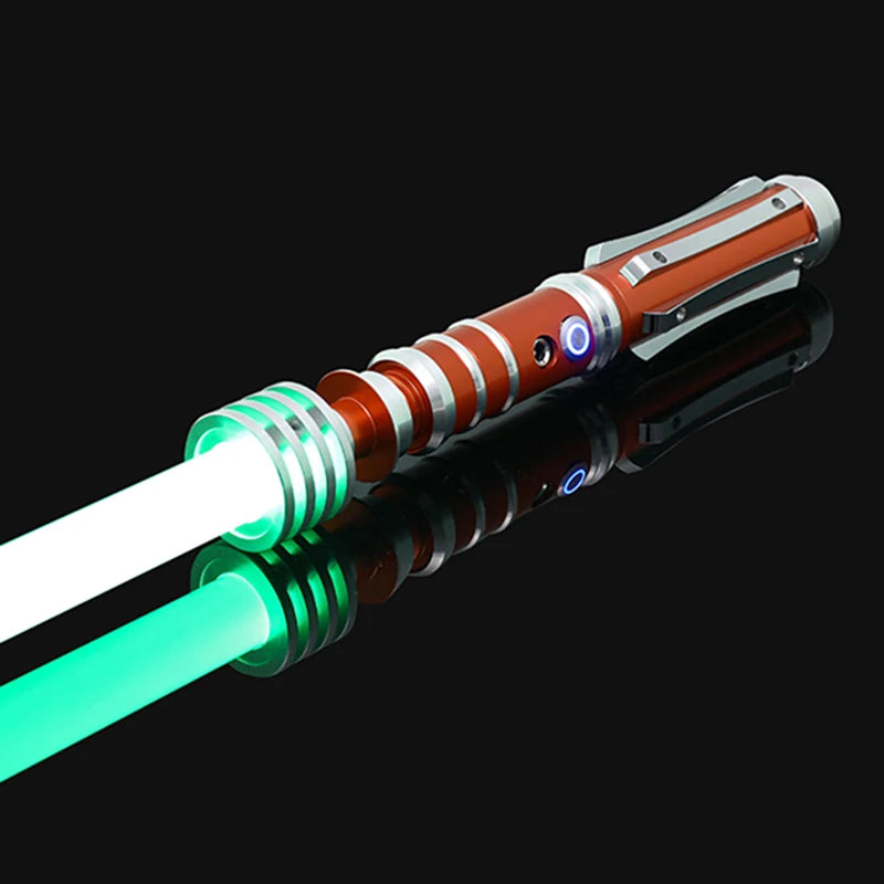 Leia Metal Handle RGB Cosplay Double-edged Lightsaber Sword 16 Colors Change LED Switchable Sound And Light For Boys Girls Gift