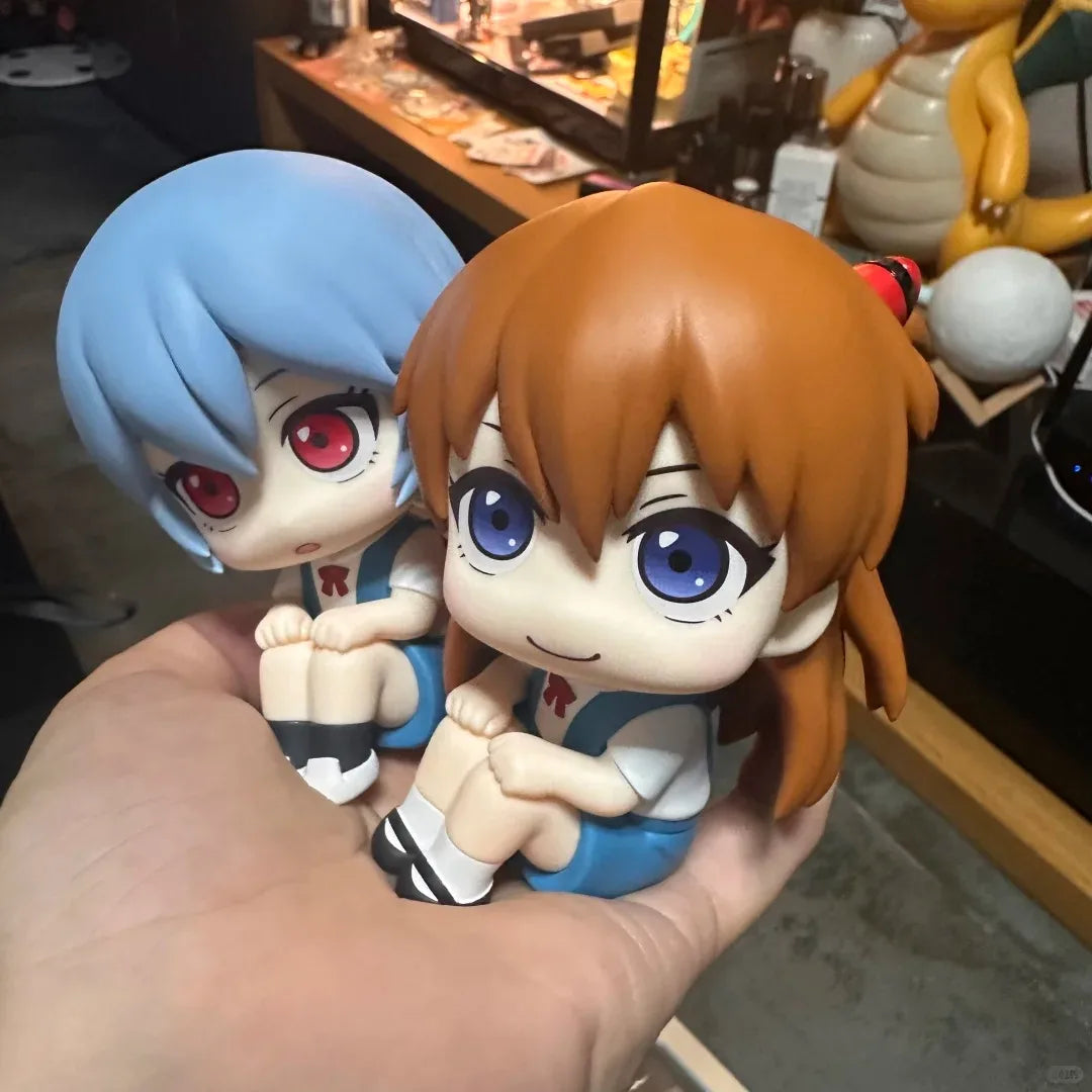 New Neon Genesis Evangelion Anime Figure EVA Ayanami Rei Asuka LookUp Q Version Model Desktop Ornament Gift Doll Toys