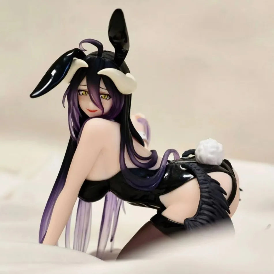 13CM Anime  Figure albedo Bunny Girl Kneeling Anime Model Toys Gifts Collection Decoration Ornaments PVC