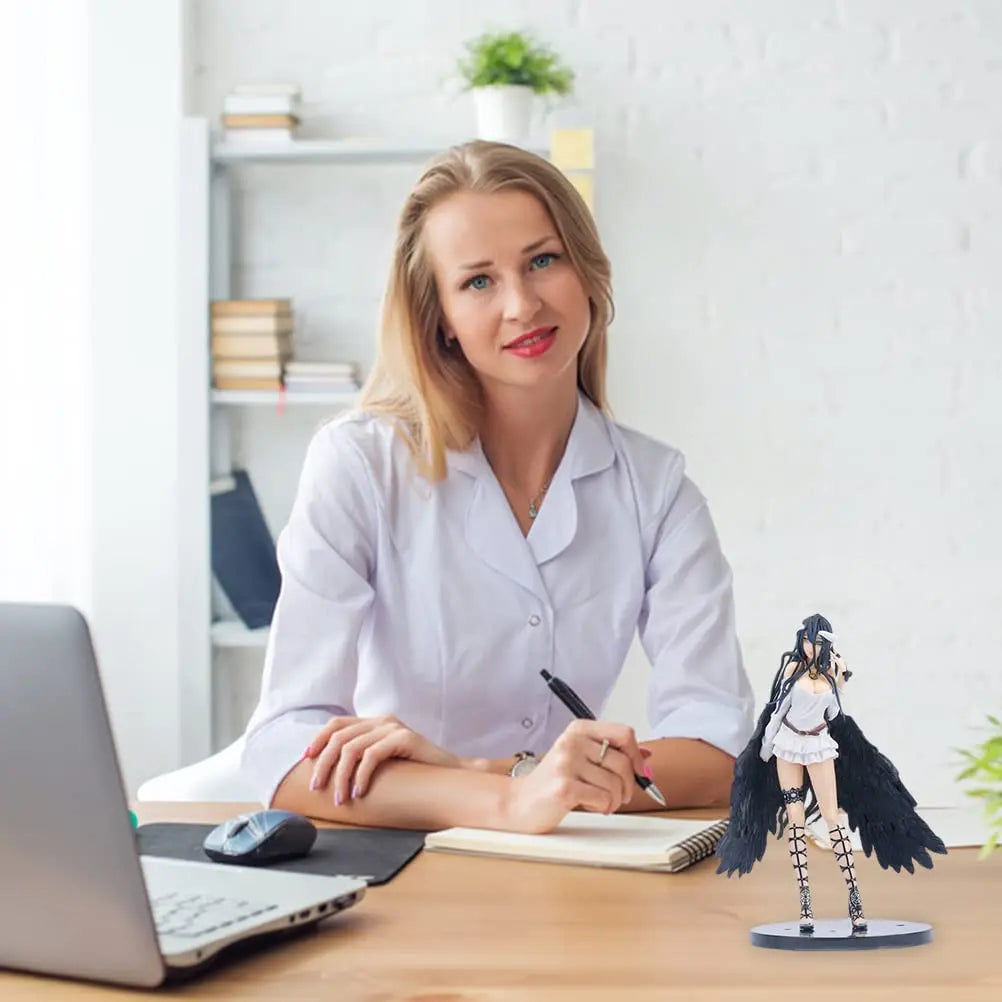 21.5cm Anime Figure Albedo Standing Action Figures Albedo Figurine PVC Model Toys Collection Statue Tabletop Ornament Gift