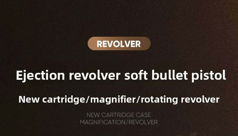 Shell Ejecting Soft Dart Revolver Toy Gun Rotatable Cylinder Manual Loading Foam Bullet Blaster Continuous Shooting Game Gift