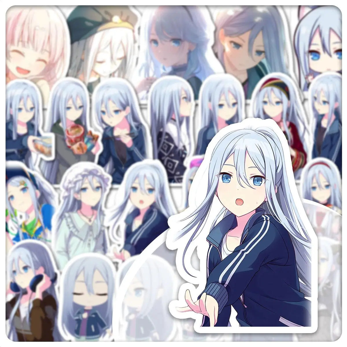Project SEKAI  Yoisaki Kanade KND Gorgeous HD Half Body Sticker  PJSK Anime Peripheral DIY Laptop Notebook Decor Sticker