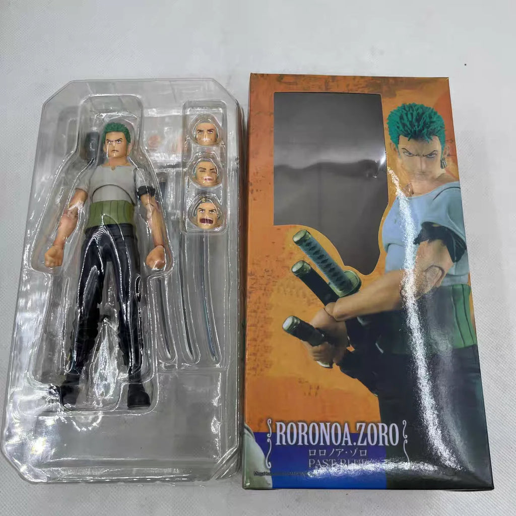 New One Piece Series Sizable Action Figure Roronoa Zoro Desk Toy Collectible Model Statue Boxed Standing Posable Anime Figurine