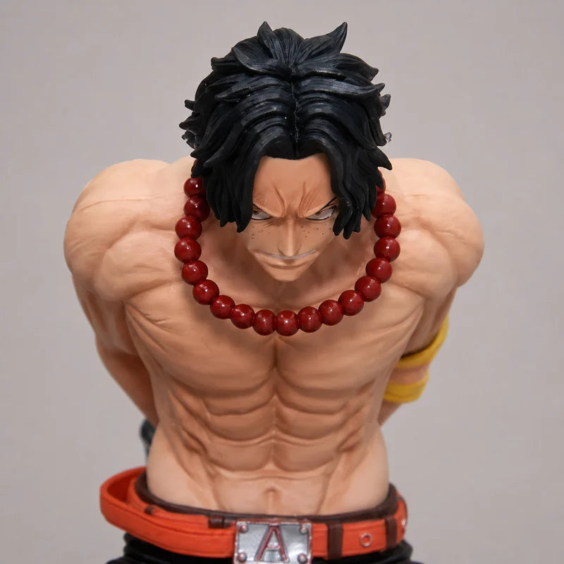13cm One Piece Anime GK In-Stock Kneeling Ace and Sitting Pose Figure Series Collectibles, Model Figurine, Birthday Gift