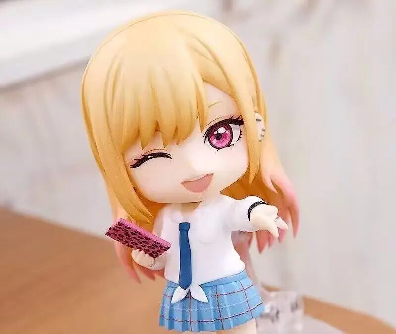 10cm My Dress-Up Darling 1935# Q Version Kitagawa Marin Action Figure Joint Replaceable Pvc Model Statue Kawaii Anime Toy Gifts
