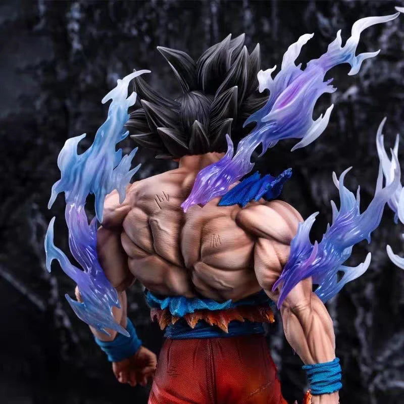 42cm Dragon Ball Ultra Instinct Goku Large Size PVC Figure Replaceable Double Head Statue Collectible Anime Model Toy Decor Gift