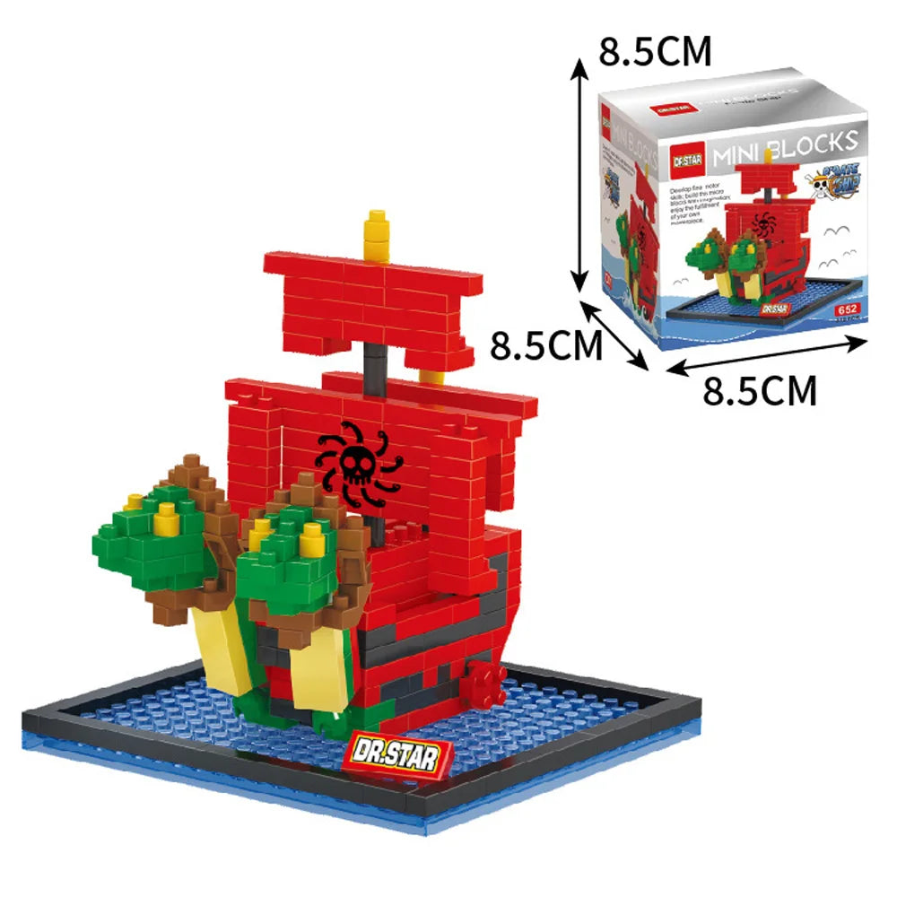 One Piece Anime Pirate Ship Building Blocks Thousand Sunny Going Merry Moby Dick Bricks Piece Figure Creative Toys Birthday Gift