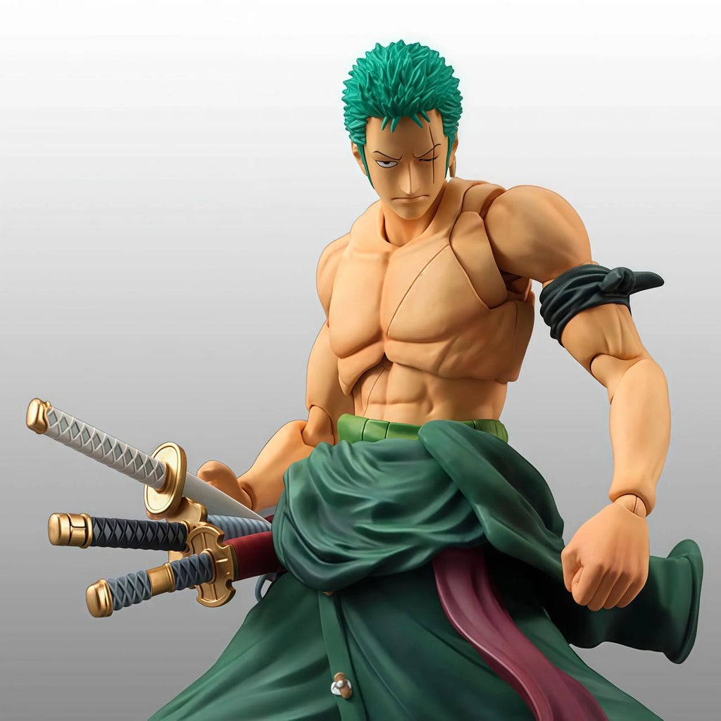 One Piece Zoro Action Figure Model Toys Kit With Multiple Swords Accessories Movable Joints Anime Collectible Ornament Gifts
