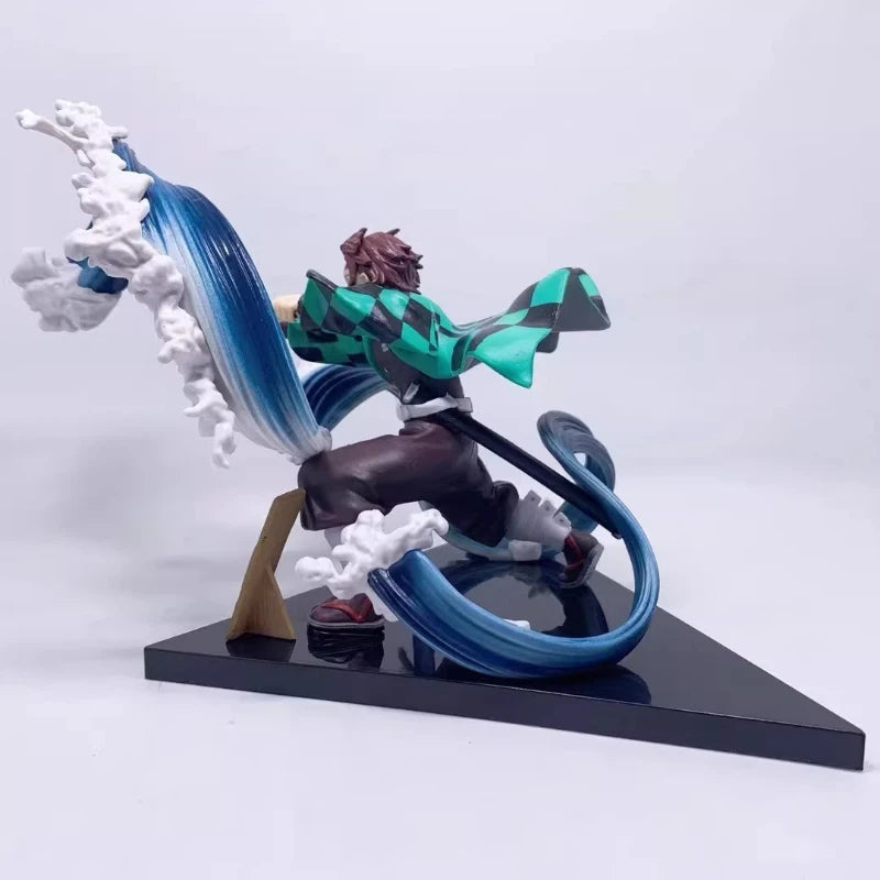 Demon Slayer Mugen Train Rengoku Kyojuro Tanjiro Kamado Action Figure Anime Battle Diorama Statue Desktop Display Model Toy Gift