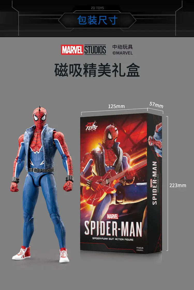 Zd Toys Marvel Spider Man Action Figure Ps4 Game Version Full Articulated Collectible Model For Display