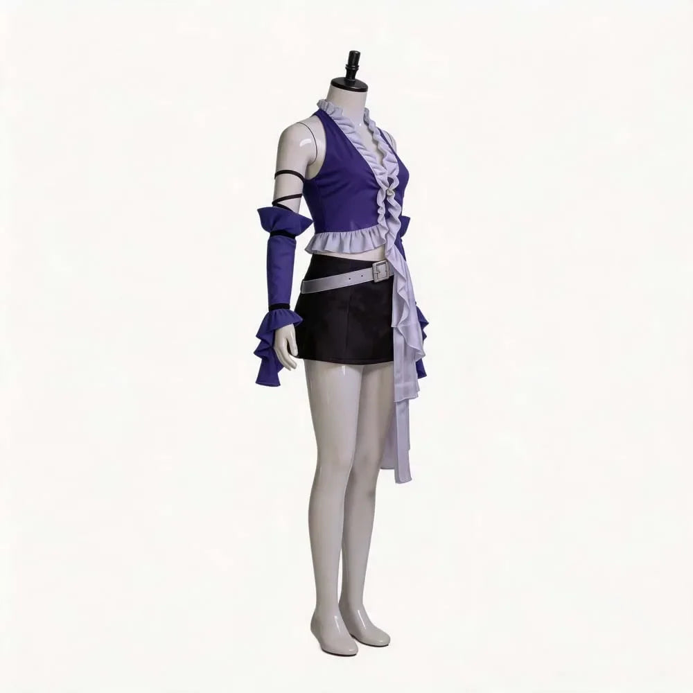 Anime Final Fantasy XII Cosplay Yuna Lenne Song Cosplay Costume Halloween Blue Dress