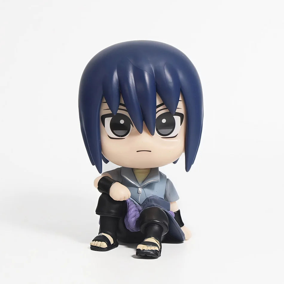 Naruto Chibi Figures Q Version Sitting Anime Figurines Sasuke Itachi Kakashi Gaara Hinata Sakura Collectible Desk Decor Gift
