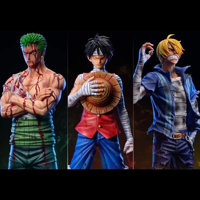 26/30cm Anime One Piece Figure Roronoa Zoro Luffy Vinsmoke Sanji Stand Posture Pvc Statue Action Figurine Model Collection Toy