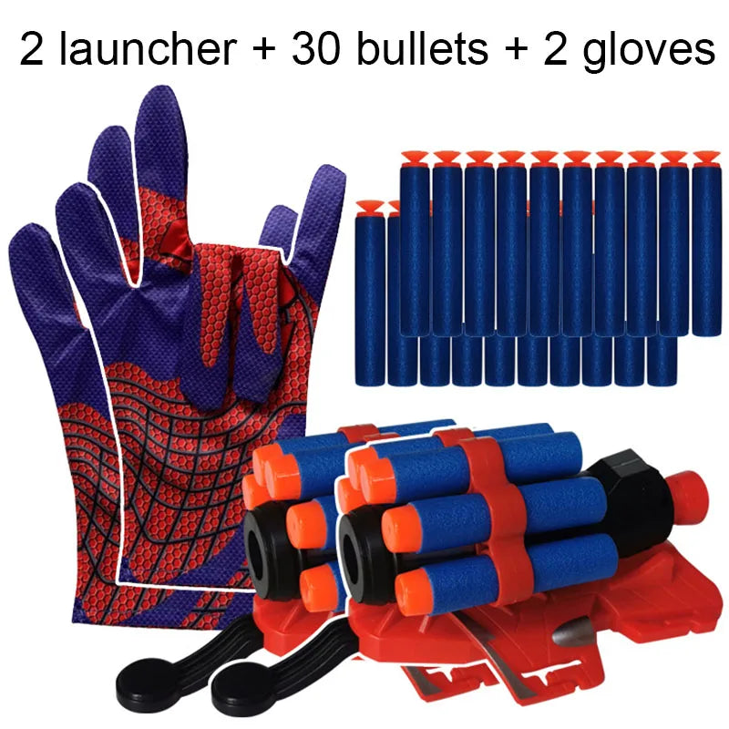 June 1st Party Launcher Glove Web Cosplay Shooters Recoverable Wristband Halloween Props Christmas Gift Carnival Toys Set