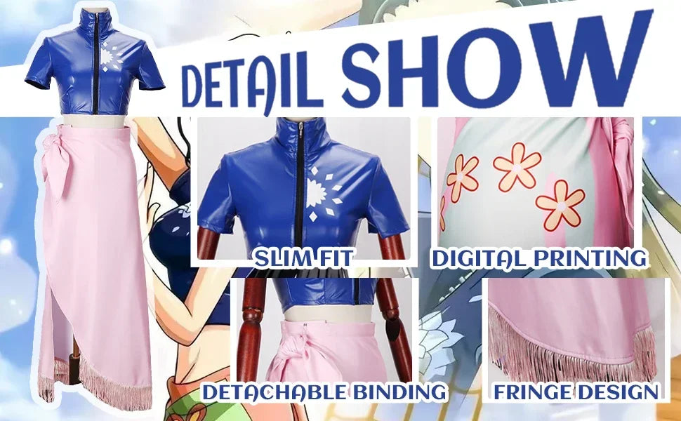 Anime Cosplay Costume Dress Outfits Nico Robin Cosplay Costume Glasses Party Wig Suit Costumes For Girl Halloween Carnival Suit