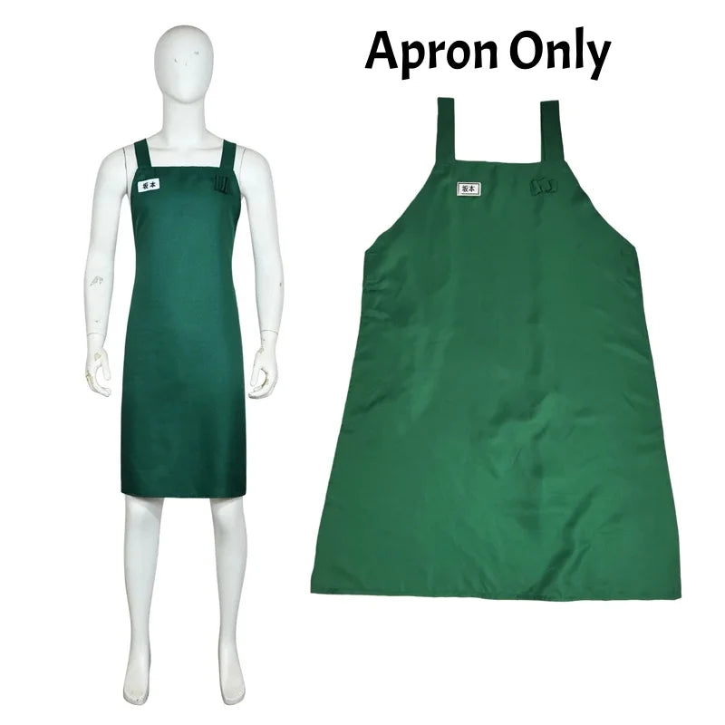 Anime Sakamoto Days Taro Sakamoto Cosplay Costume Yellow Retired T-Shirt Green Apron Glasses Halloween Party Suit For Men