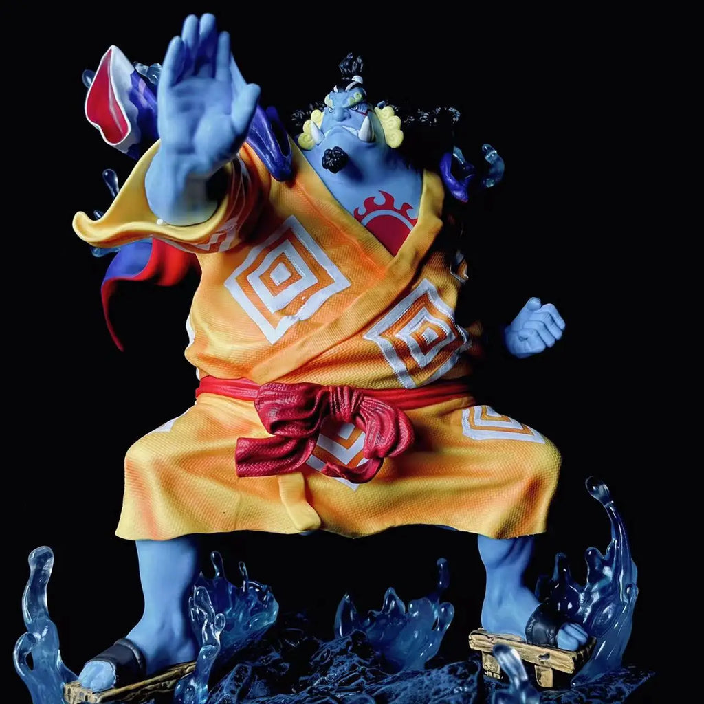 Anime Action Figure Statue Model Collection Desktop Decoration 31cm One Piece Jinbe Attack Posture