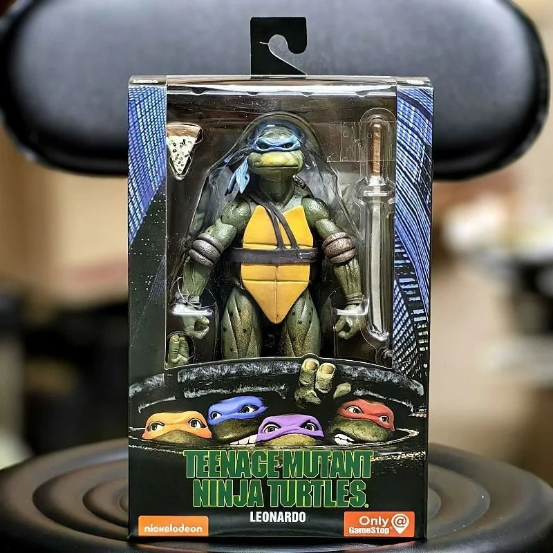 Neca Ninja Turtles 1990 Movie Version Limited Edition 7 Inch Posable Action Figure Collectible Model Toy Gift Anime Figure Model